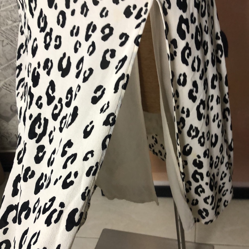 Reformation Leopard Print Spaghetti Strap Dress Size 6 - Picture 9 of 15